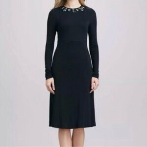 Tory Burch Deena Beetle Embellished Jeweled Sheath Dress
